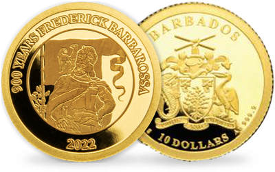 Monnaie de 10 Dollars « Barberousse » Barbade 2022