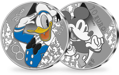 Monnaie de 10€ Argent colorisé BE «Donald Duck» 2023         