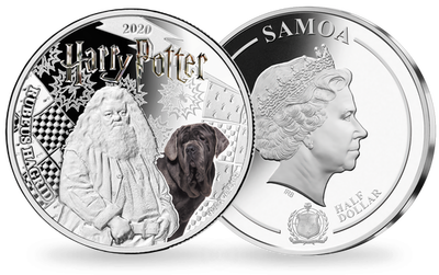 Monnaie officielle argentée Harry Potter « Rubeus Hagrid »