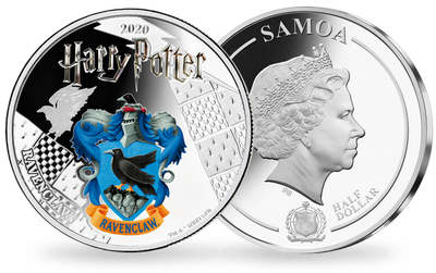 Monnaie officielle argentée et colorisée «Harry Potter - Serdaigle» 2020 