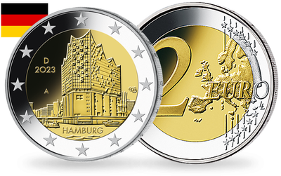 2 Euros commémorative « Elbphilharmonie de Hambourg » 2023
