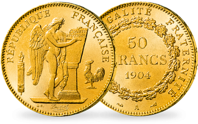 Monnaie ancienne en or « 50 francs Génie IIIème République » 