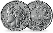 5 francs Argent Cérès IIème république