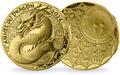 En avant-première : la monnaie de 50€ en or pur « Année du dragon  » 2024