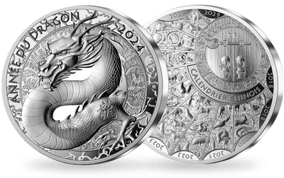 En avant-première : la monnaie de 20€ en argent pur « Année du dragon  » 2024