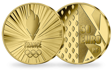 Nouveauté : la monnaie de 50 € en or pur « PARIS 2024 - « Equipe de France Olympique »