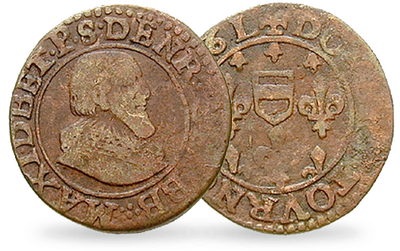 La monnaie anncienne « Double Tournoi Maximilien Ier de Béthune »