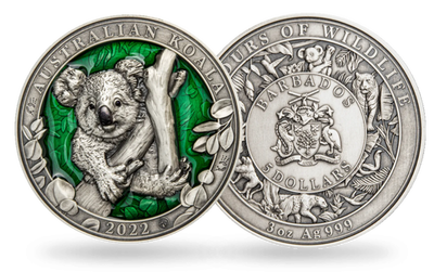 La monnaie en argent pur « Koala » Barbade 2022