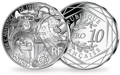 La monnaie 10€ argent France Centenaire de l'Armistice 