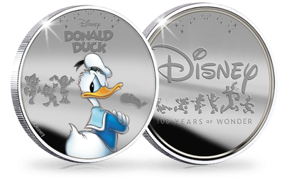 La frappe en argent sous licence officielle DISNEY™: « Donald Duck »