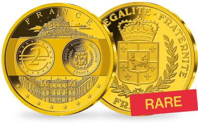 Frappe en or en hommage à la monnaie de 2 Euros