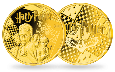 Frappe commémorative en or massif  «Harry Potter et ses amis»