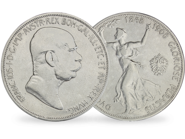5 Silberkronen von Kaiser Franz Joseph I.