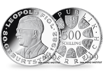 500-Schilling-Gedenkmünze ''80. Geburtstag von Leopold Figl''