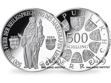 500-Schilling-Gedenkmünze ''500 Jahre Heiligsprechung Markgraf Leopold III.''
