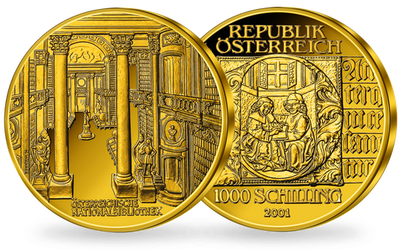 1000-Schilling-Goldmünze 2001 
