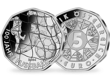 5-Euro-Silbermünze 2004 ''100 Jahre Fußball''