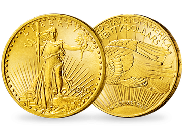 Die Goldmünze ''Walking Liberty'' der USA