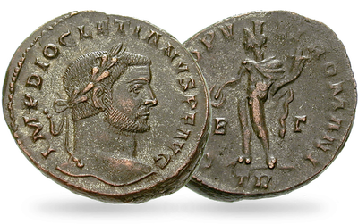 Originalmünze von Kaiser Diokletian