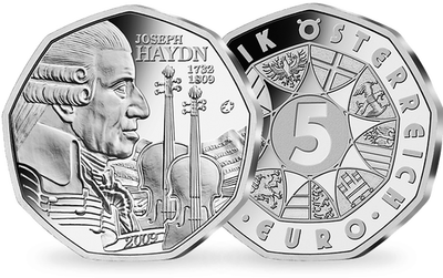 5-Euro-Silbermünze 2009 ''200. Todestag Joseph Haydn''