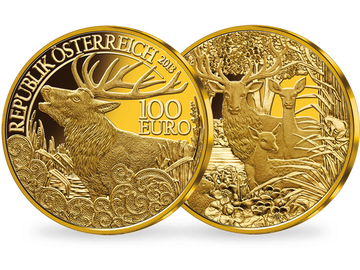 100-Euro-Goldmünze 2013 ''Der Rothirsch''