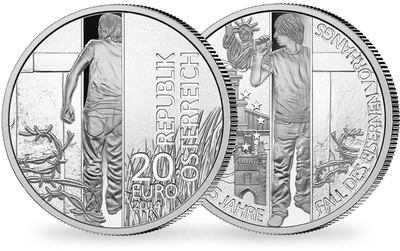 20-Euro-Silbermünze 2014 ''Fall Eisener Vorhang''