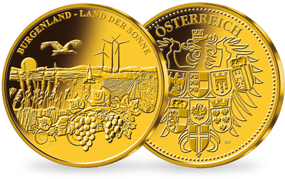 ''Das Burgenland'' in edlem Gold