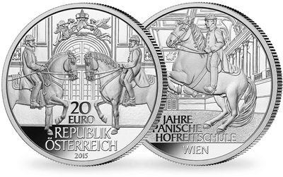 20-Euro-Silbermünze 2015 ''Spanische Hofreitschule''