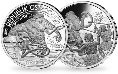 20-Euro-Silbermünze 2015 ''Quartär - Leben auf der Erde''