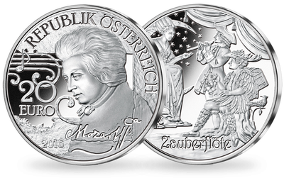 20-Euro-Silbermünze 2016 ''Mozart - Der Mythos''
