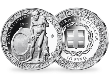 Griechenlands 10-Euro-Silbermünze ''Diogenes'' 2017