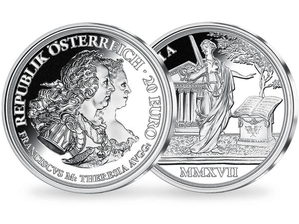 20-Euro-Silbermünze 2017 ''Maria Theresia – Gerechtigkeit und Härte''