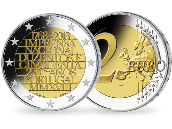 2-Euro-Münze ''250 Jahre Nationale Druckerei INCM''