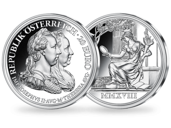 20-Euro-Silbermünze 2018 ''Maria Theresia – Weisheit und Reformen''
