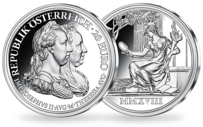 20-Euro-Silbermünze 2018 ''Maria Theresia – Weisheit und Reformen''