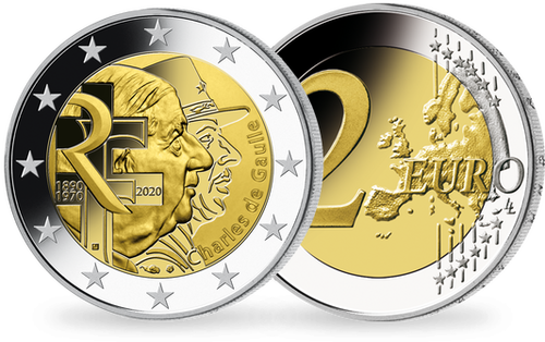 2-Euro-Münze Charles de Gaulle