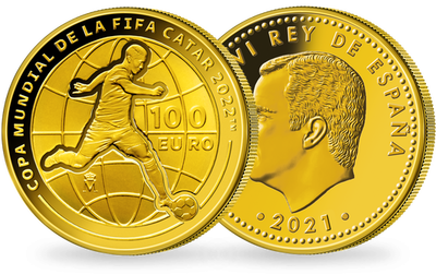 Spaniens 100-Euro-Goldmünze zur FIFA Fußball-WM