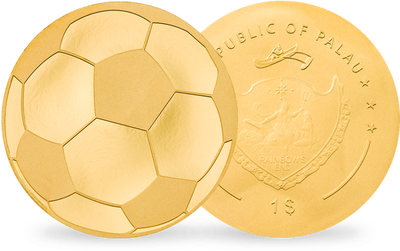 Gedenkmünze "Fußball" aus reinstem Gold