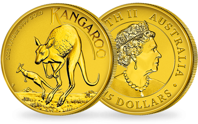 Australiens Anlageklassiker "Känguru" 2022 aus 1/10 Unze Gold