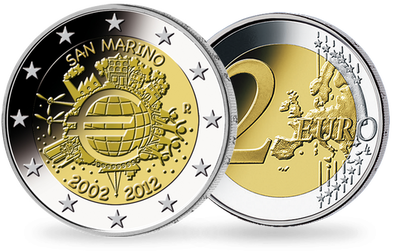 San Marino 2012: 10 Jahre Euro-Bargeld