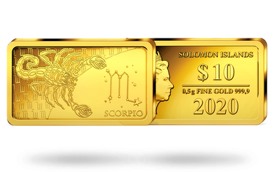 ''Skorpion'' - Gedenkmünze aus reinstem Gold 