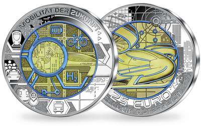 25 Euro Silber-Niob-Münze 2021 "Mobilität der Zukunft"
