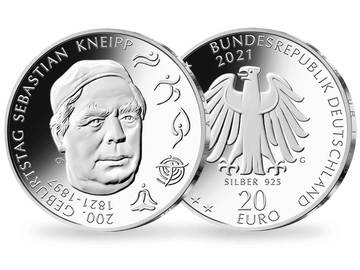 Deutschlands 20-Euro-Silbermünze ''Sebastion Kneipp''