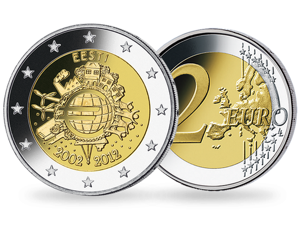 2 Euro ''10 Jahre Euro-Bargeld''
