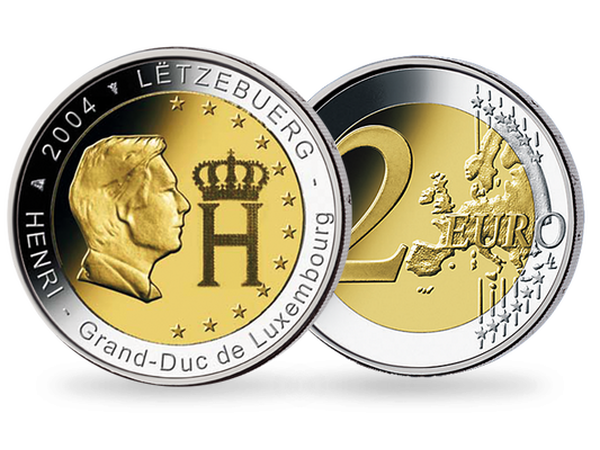 2 Euro ''Monogramm des Großherzogs Henri''