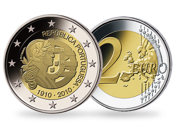 2 Euro ''100 Jahre Portugiesische Republik''