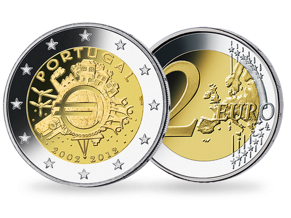 2 Euro ''10 Jahre Euro-Bargeld''