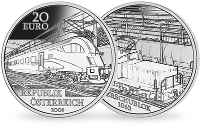 20-Euro-Silbermünze 2009 ''Die Bahn der Zukunft''