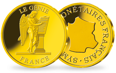 Frappe en or Les symboles monétaire - Le Génie