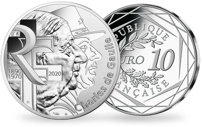 La monnaie de 10 Euros argent « Charles De Gaulle » France 2020